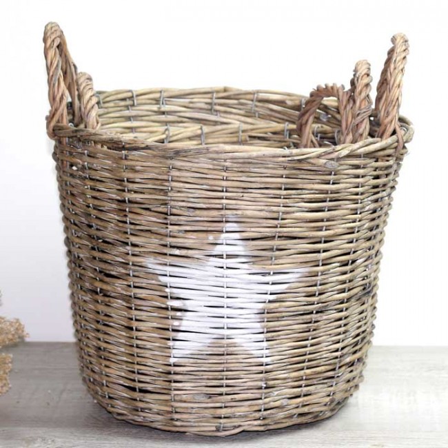 Cesta mimbre estrella
