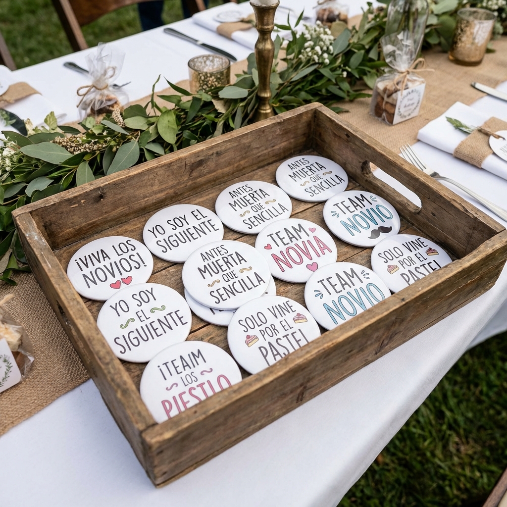 Chapitas para bodas: Diversión y mensajes originales