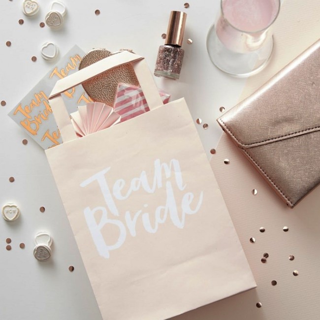 Bolsas team bride (5 uds): Detalles únicos