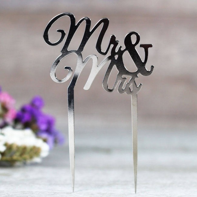 Cake Topper Mr & Mrs: Ideas decoración