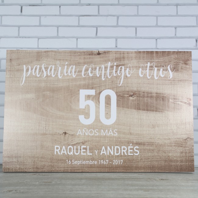 Cartel 50 aniversario: Decoración y detalles