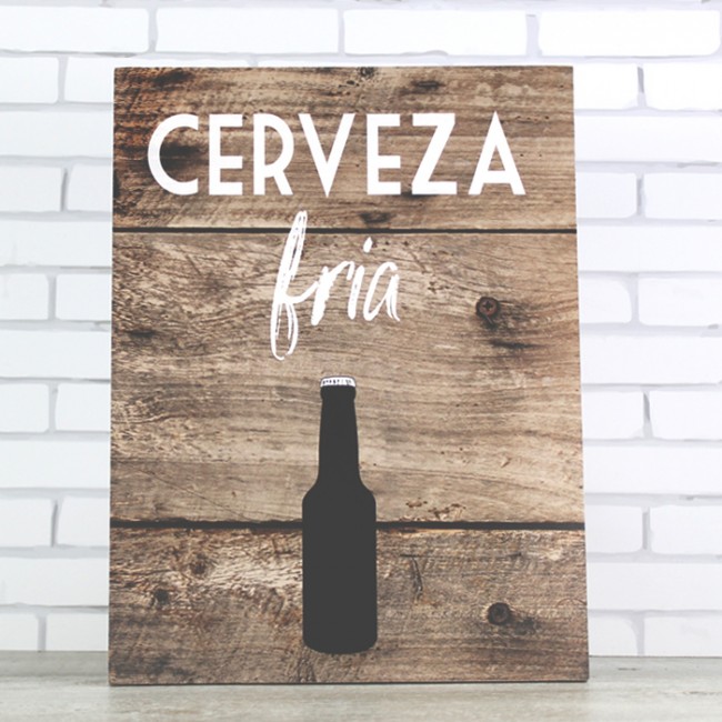 Cartel cervezas: Carteles madera
