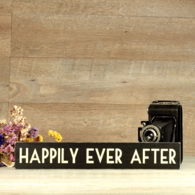Cartel de madera Happily Ever After: Carteles originales