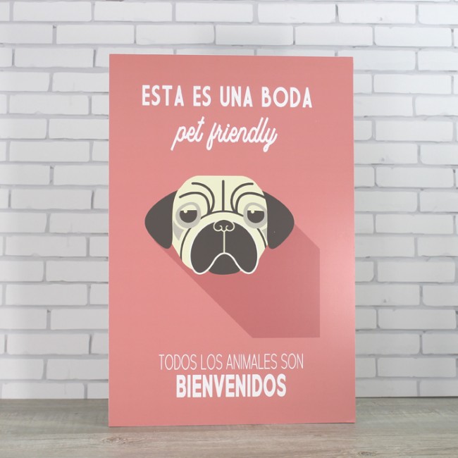 Cartel para perros en tu boda: Carteles originales