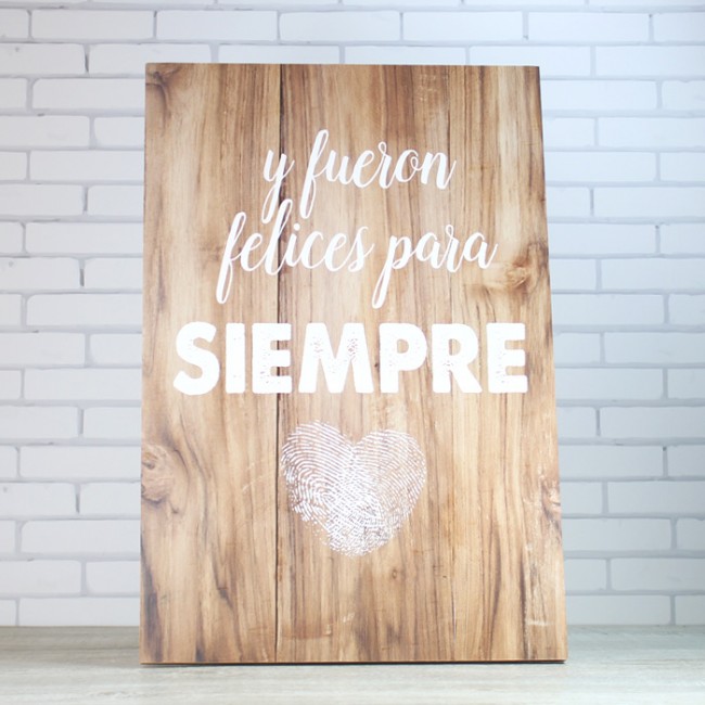 Cartel y fueron felices: Detalles boda
