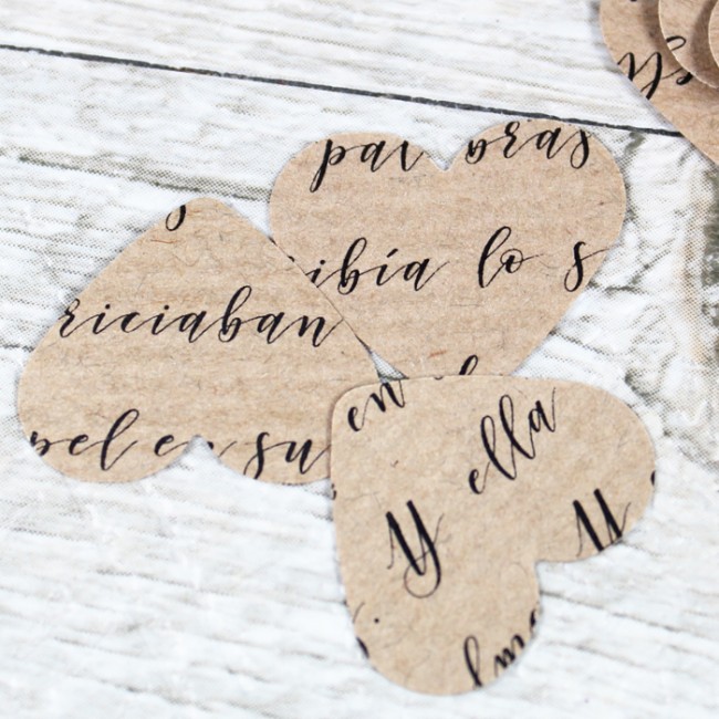 Confetti corazones Kraft
