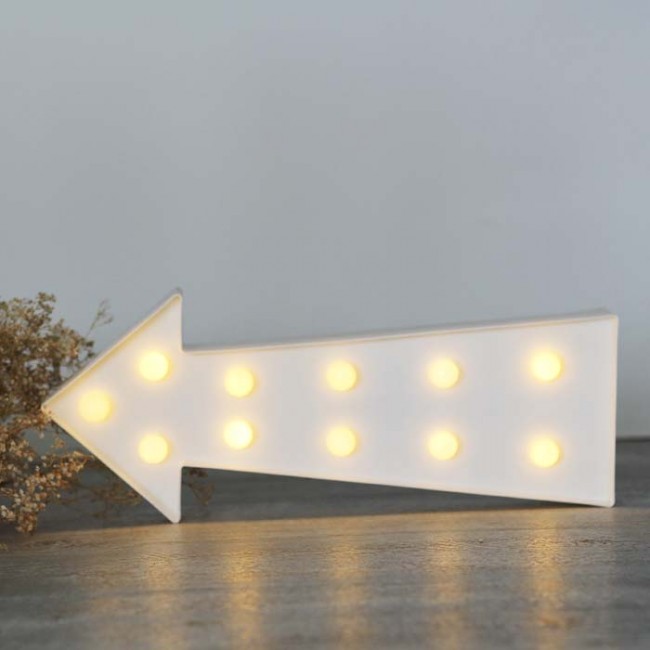 Flecha luminosa blanca