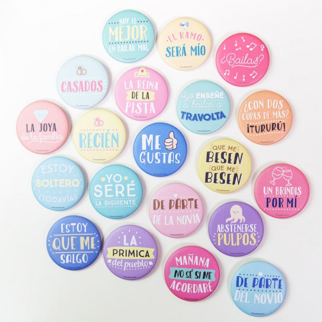 Mr. Wonderful chapas boda (20 uds.)