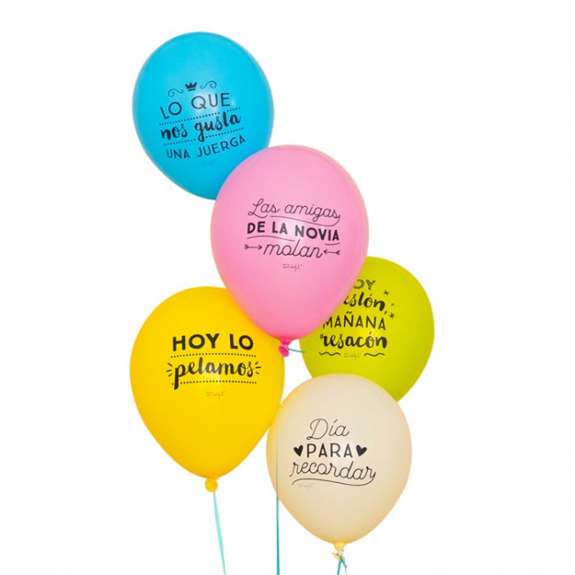 Mr wonderful globos para despedidas de soltera épicas (10 uds.)