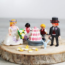 Novios de Playmobil para la tarta