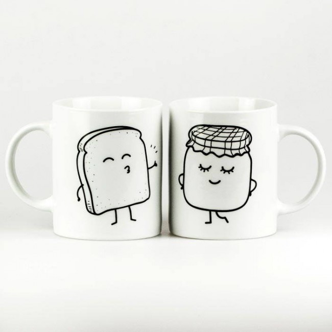 Mr Wonderful set de 2 tazas tostada y mermelada mola mas