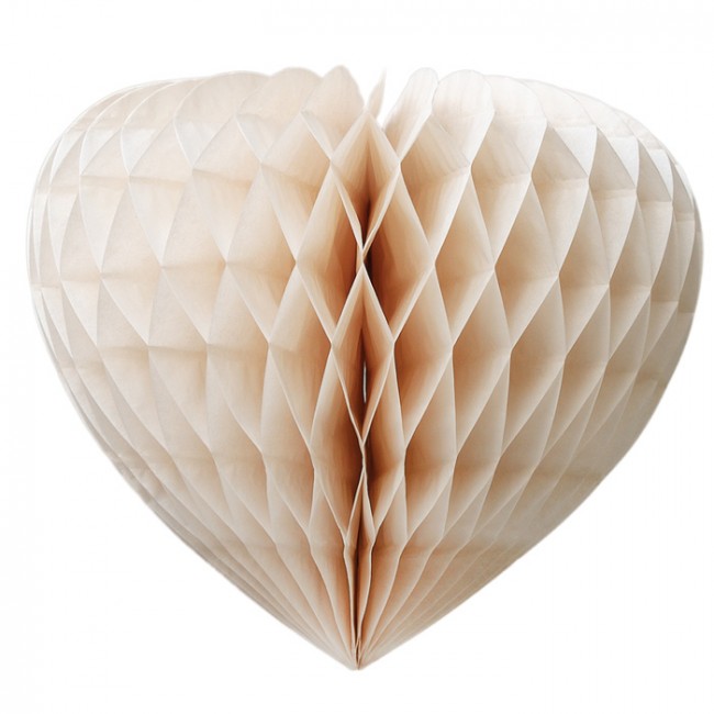Honeycomb - corazón de Nido de Abeja blanco 40 cm alto