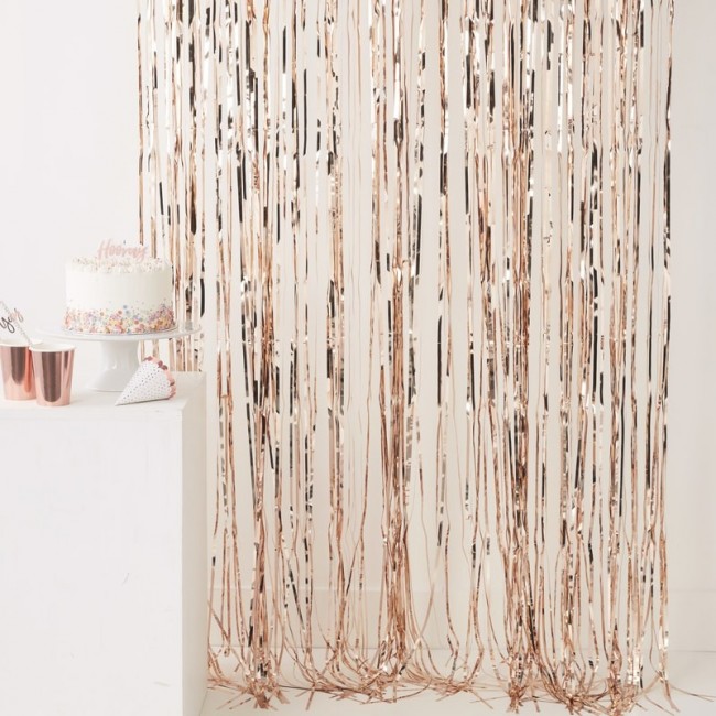 Cortina glitter dorada