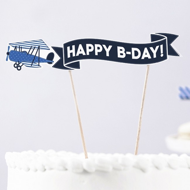 Decoración de tarta con avión