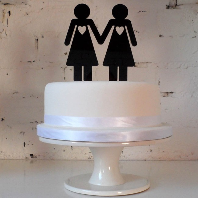 Ellas, decoración pastel de boda