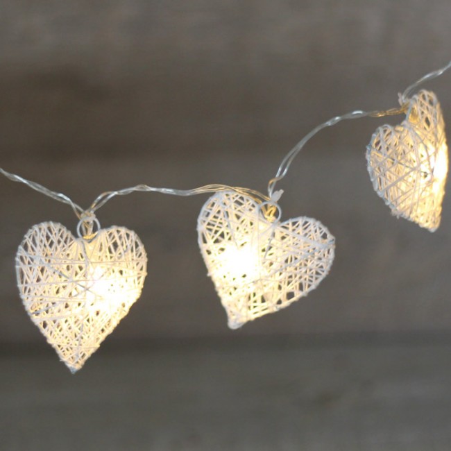 Guirnaldas de luces corazones