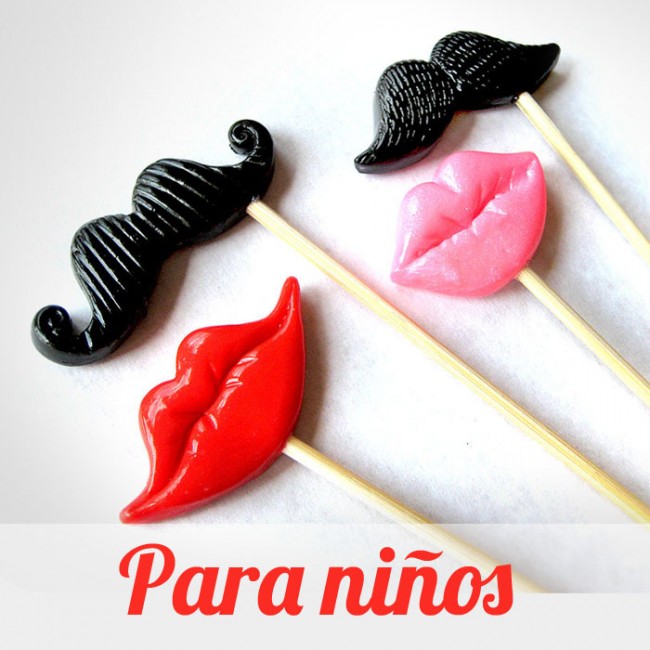 Labios y Moustache para niños