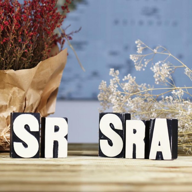 Letras Sr & Sra negras
