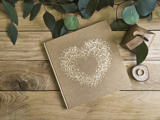 Libro de firmas boda estilo Kraft