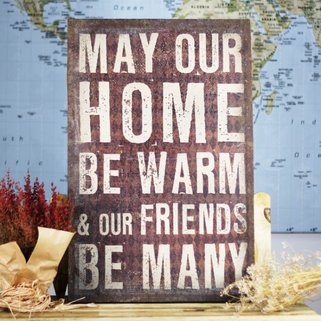 Lienzo de tela gigante may our home be warm