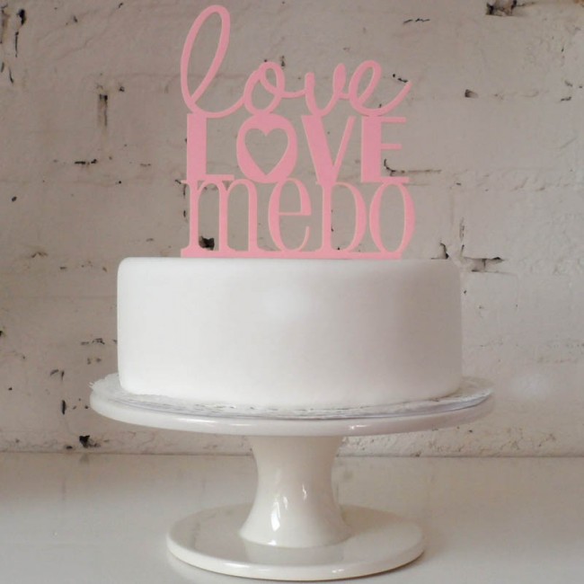 Cake topper Love Love me do, decoración de pasteles