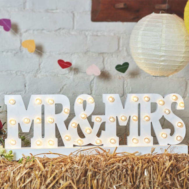 Mr Mrs luminoso