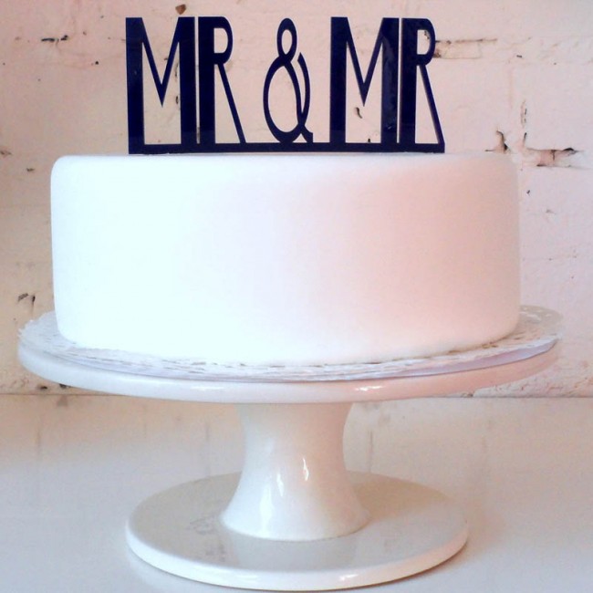 Mr Mr, adorno pastel de boda Gay