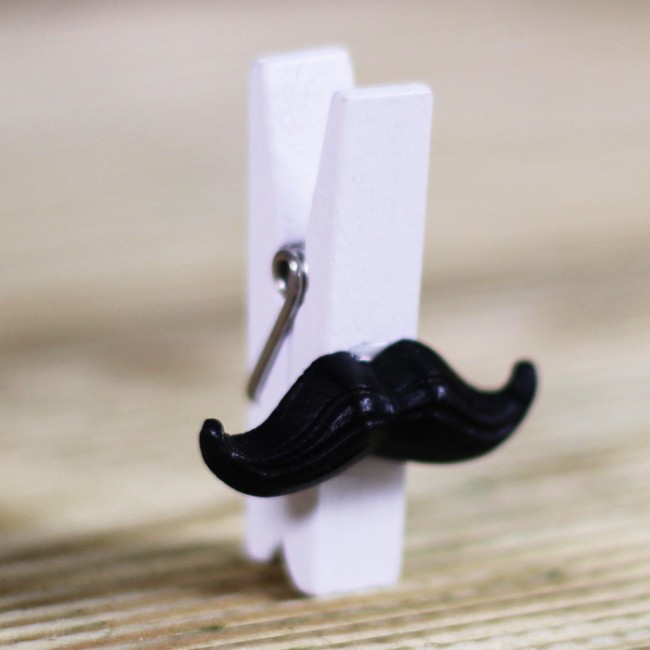 Mini pinzas Moustache (pack de 4 ud.)