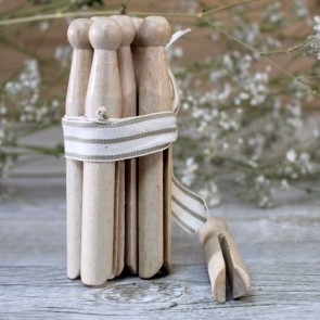 Pinzas de madera Vintage (7 uds.)