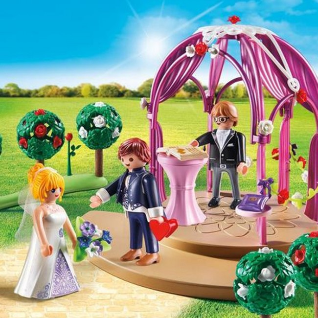 Novios de playmobil: Decoración y detalles