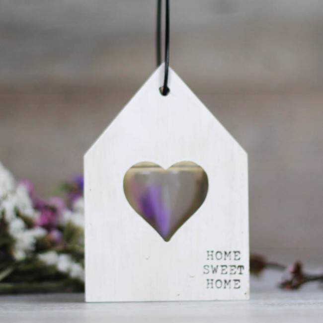 Portavela madera home sweet home