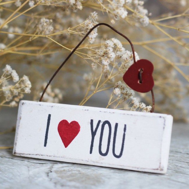 Colgante I Love You: Detalles únicos