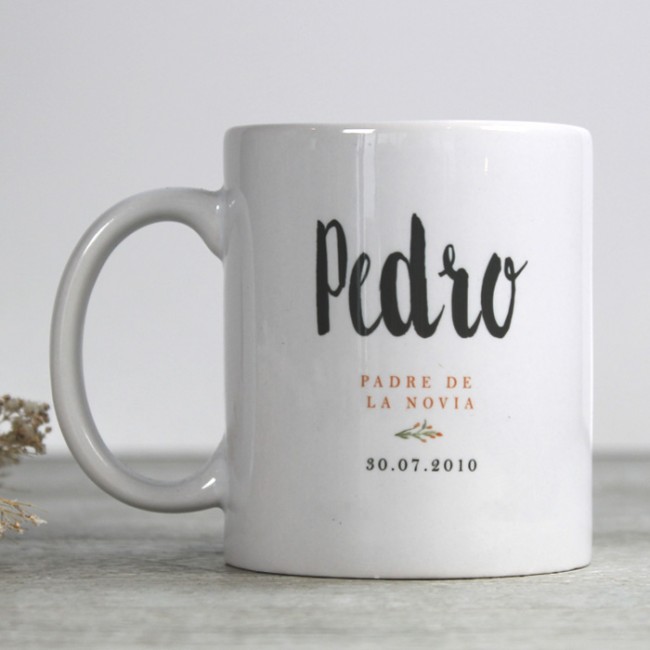Taza personalizada padre de la novia