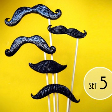 Set de 5 bigotes