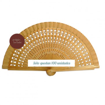 Abanico de boda de madera