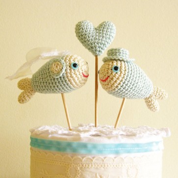 Cake topper de amigurumi