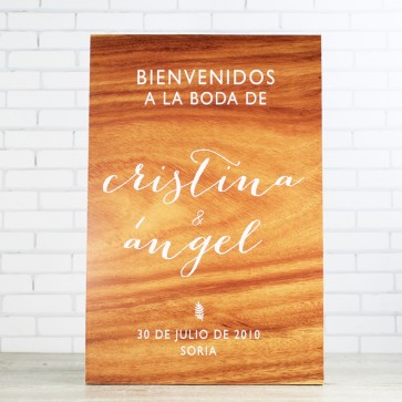 Cartel bienvenida boda