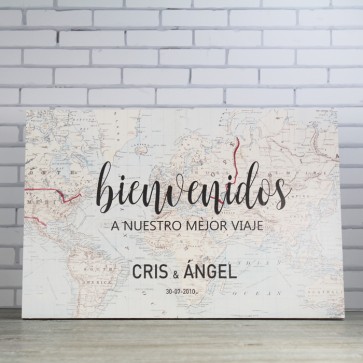 Cartel Bienvenidos boda