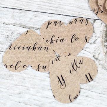 Confetti Corazones craft frases