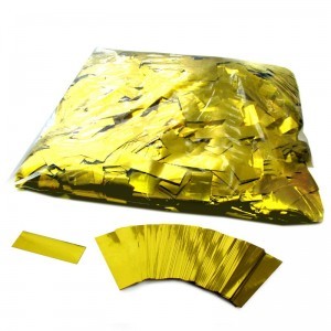 Confetti rectangular dorado metalizado bolsa 1 kg