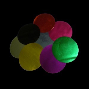 Confetti redondo multicolor metalizado 4,1 cm.