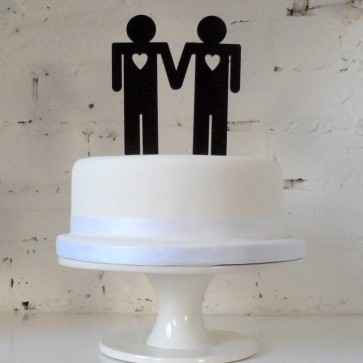 Ellos, adorno pastel de boda gay