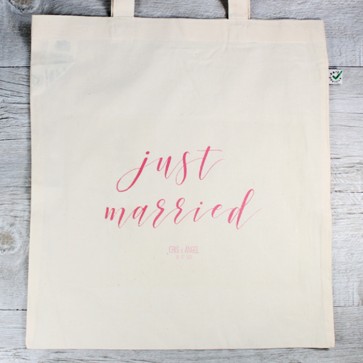 Tote bag Just Married personalizable