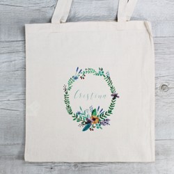 Bolsa de tela con diseño personalizado para regalar en tu boda