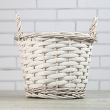 Cestas blancas de mimbre | Una Boda Original