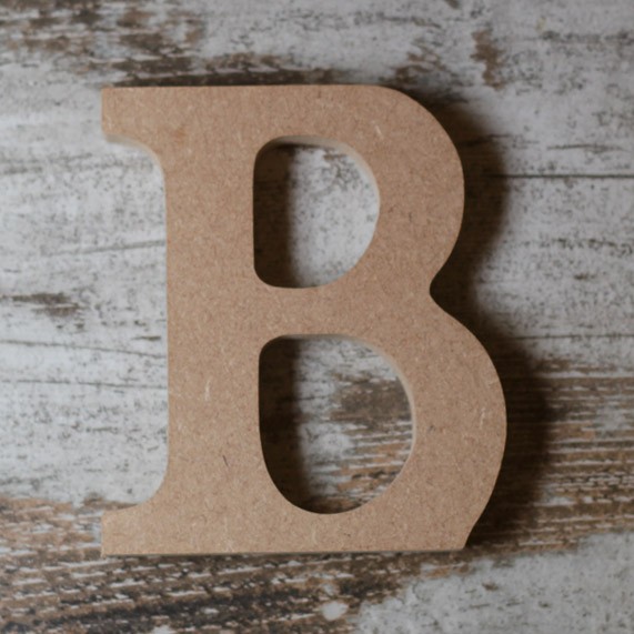 Letras de madera sin pintar (10cmx15mm) | Una Boda Original