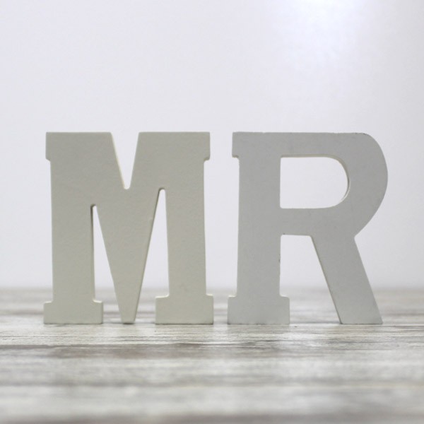 decoración de la boda MR & MRS letras de Decoración regalo de boda 