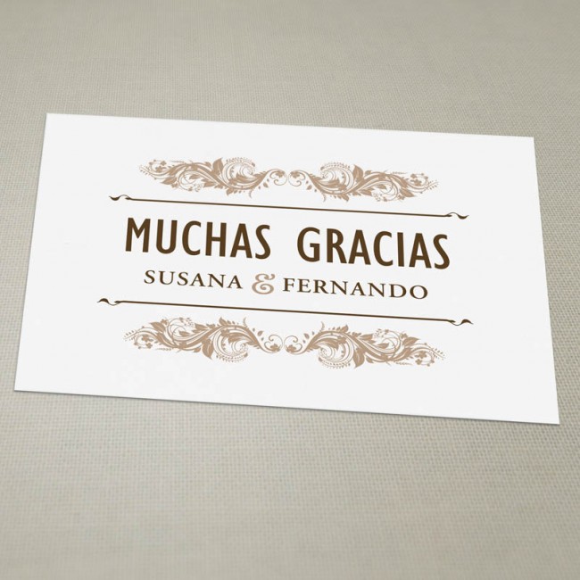 tarjeta de agradecimiento boda thevillas co