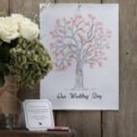 Árbol de huellas para boda
