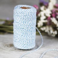Baker's Twine azul celeste y blanco (75m)